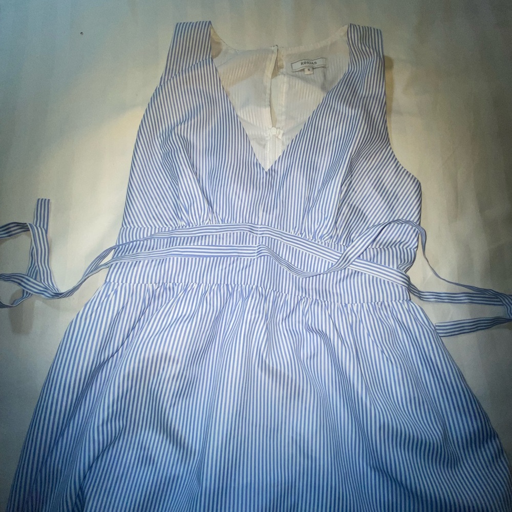 Rihoas Blue and White Striped Dress S